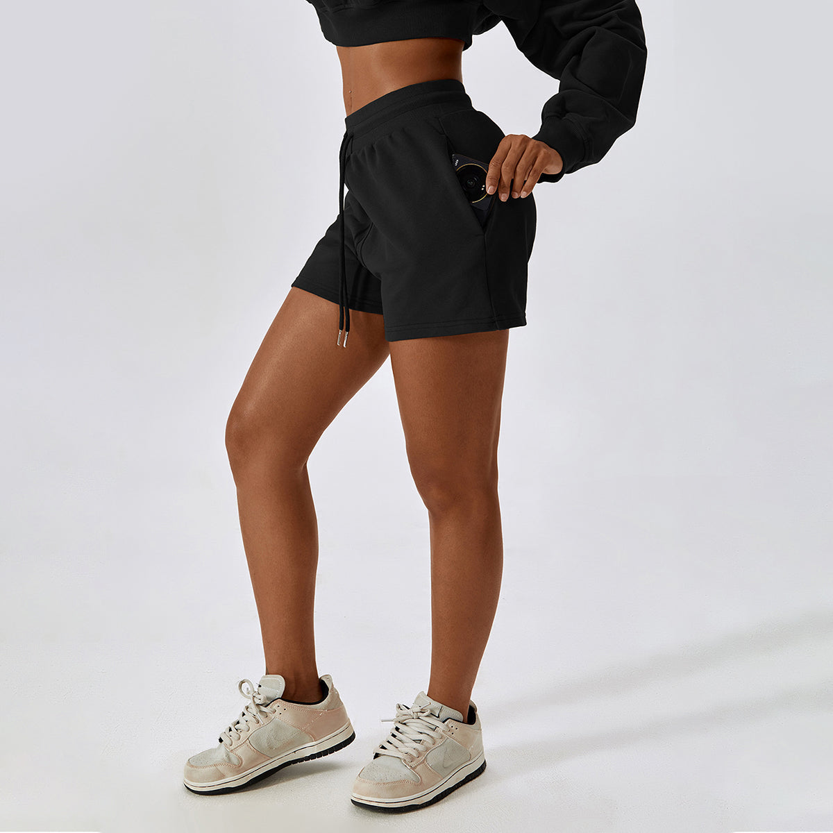 Drawstring Pocket Casual Shorts