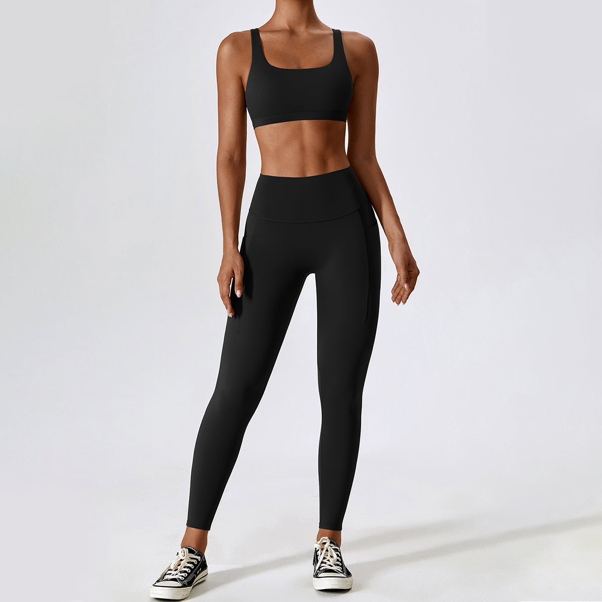 Square Neck Sports Bra - Elora