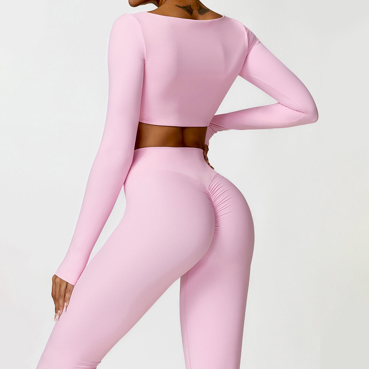 Long Sleeve Cropped Sports Top - Hutcheon