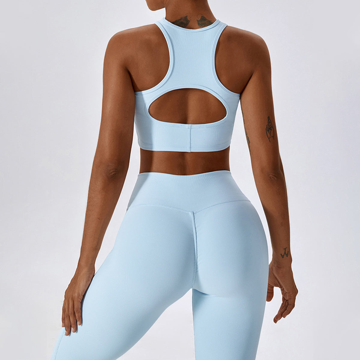 Racerback Cut Out Sports Bra