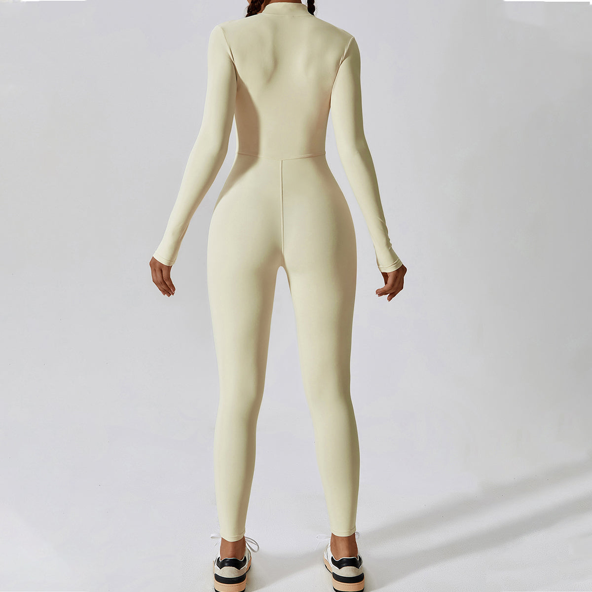 Zipper Long Sleeve Yoga Jumpsuit