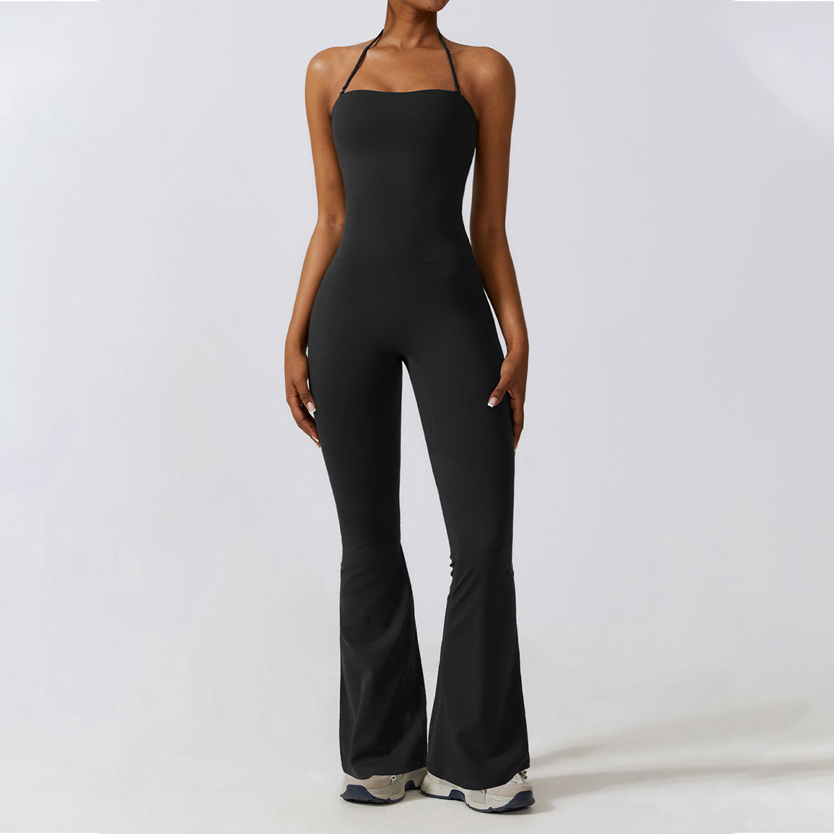 Halter Yoga Flare-leg Jumpsuit