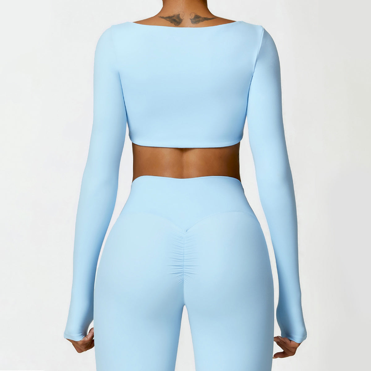 Long Sleeve Cropped Sports Top - Hutcheon