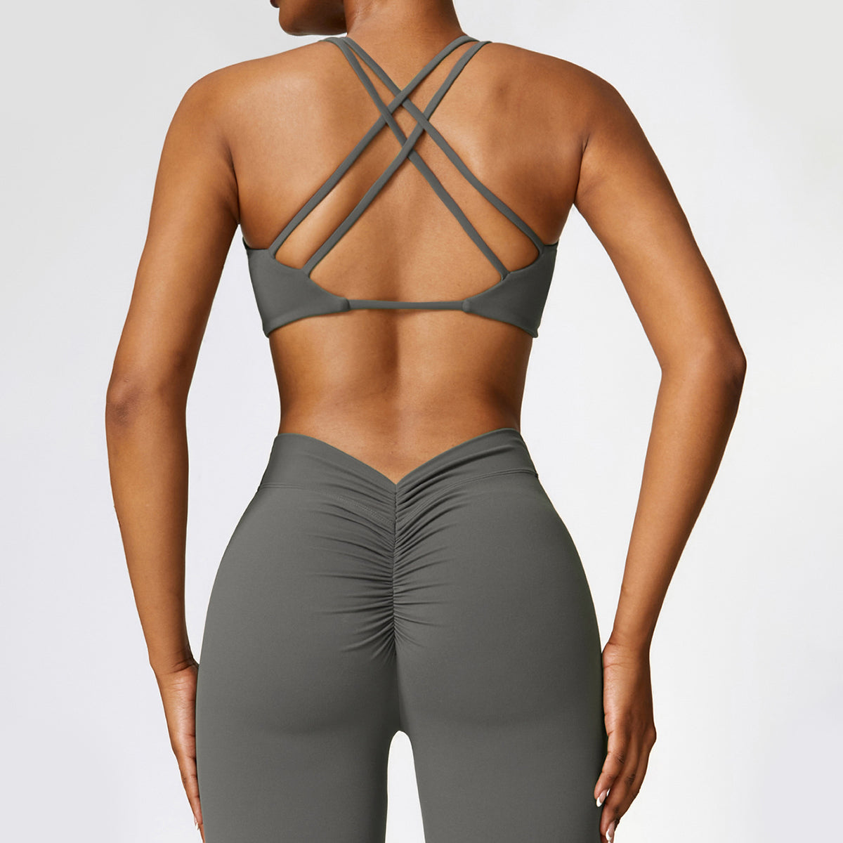 Twisted Crisscross Backless Sports Bra - Miloslaw