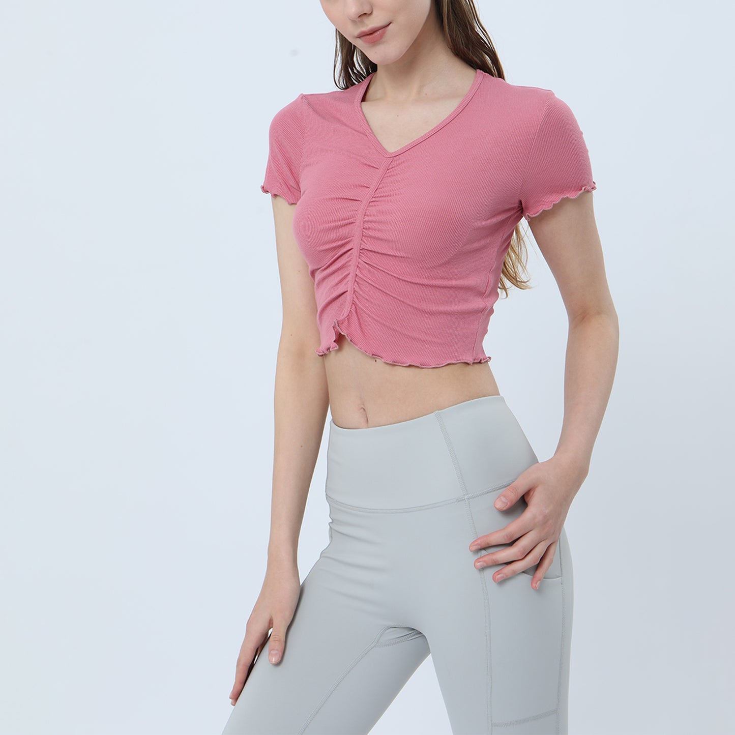 Ruched Yoga Sports Top