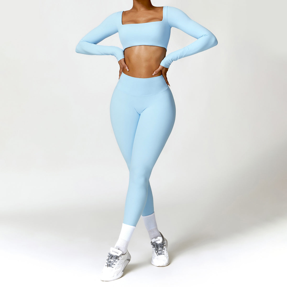 Long Sleeve Cropped Sports Top - Hutcheon