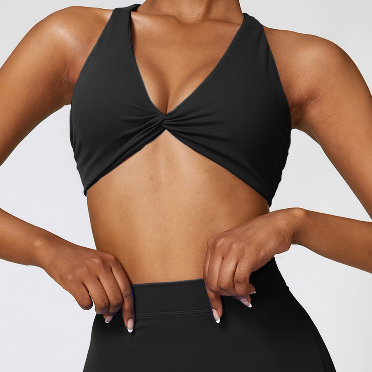 Twisted Crisscross Backless Sports Bra - Miloslaw