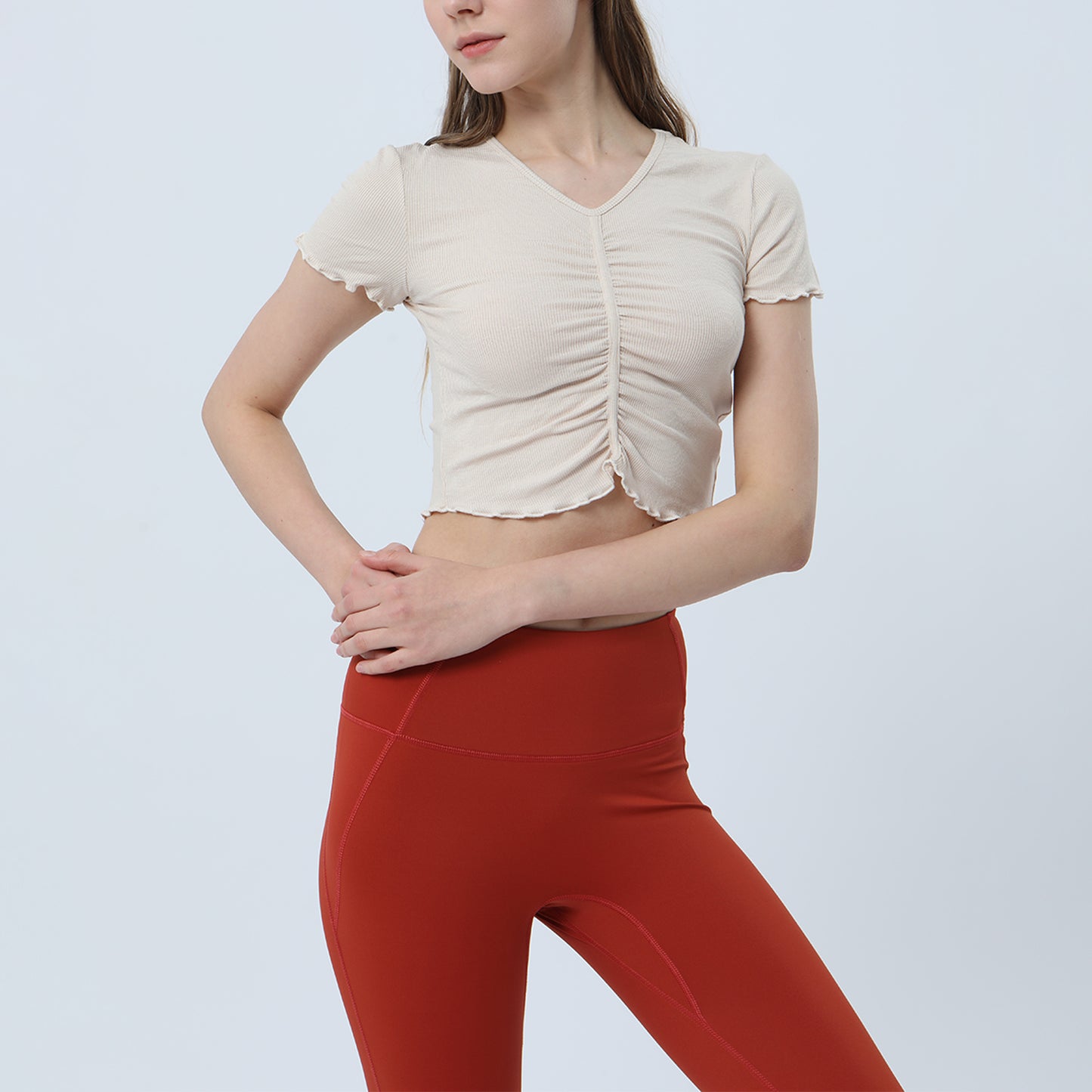 Ruched Yoga Sports Top