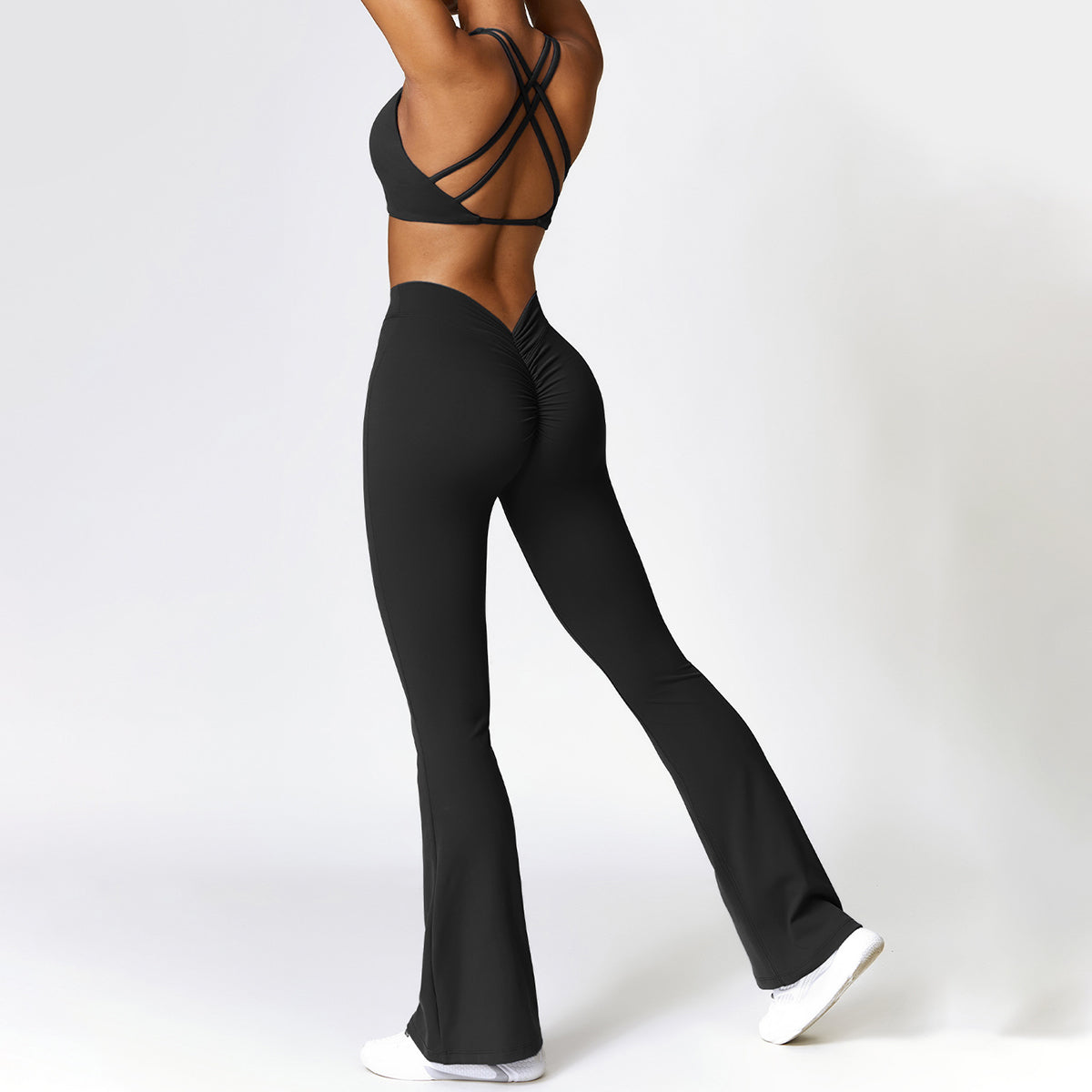 Twisted Crisscross Backless Sports Bra - Miloslaw