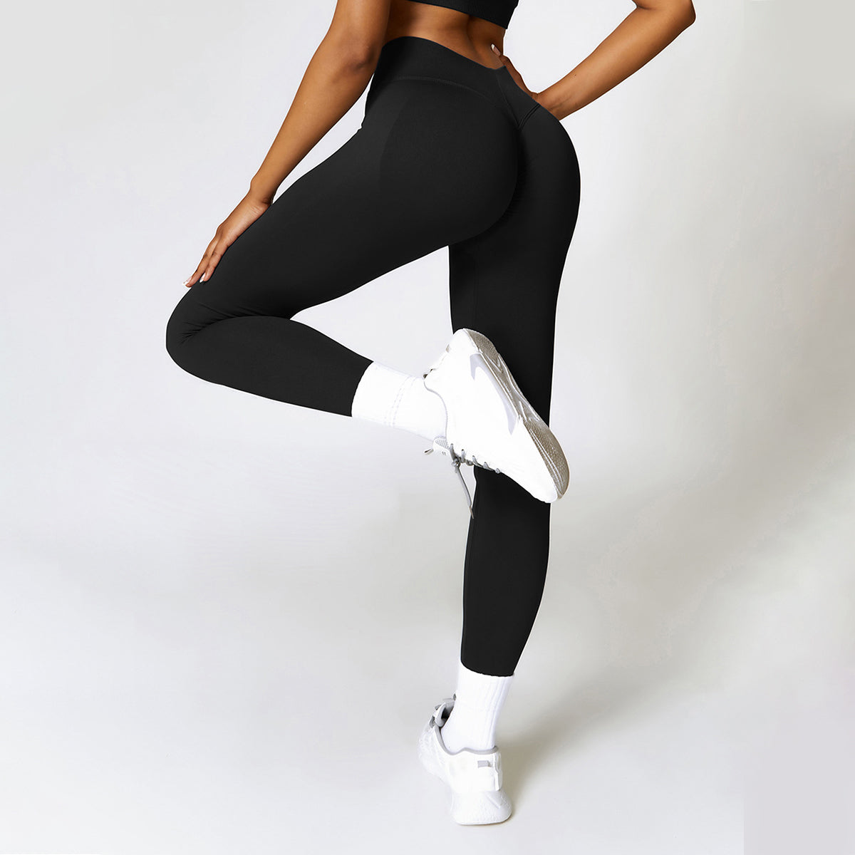 Seamless V Back Butt Lifting Sport Leggings