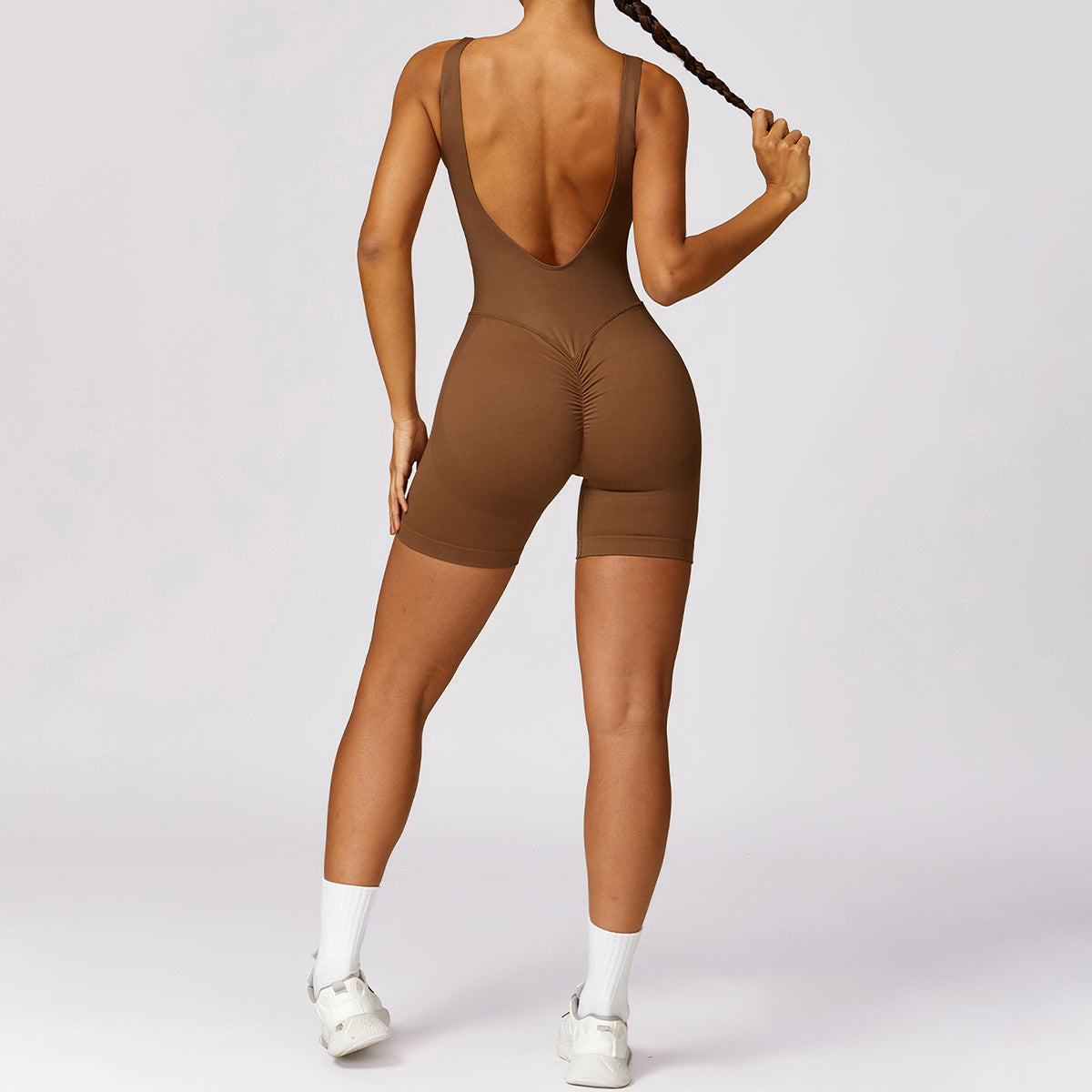 Seamless Backless Yoga Romper