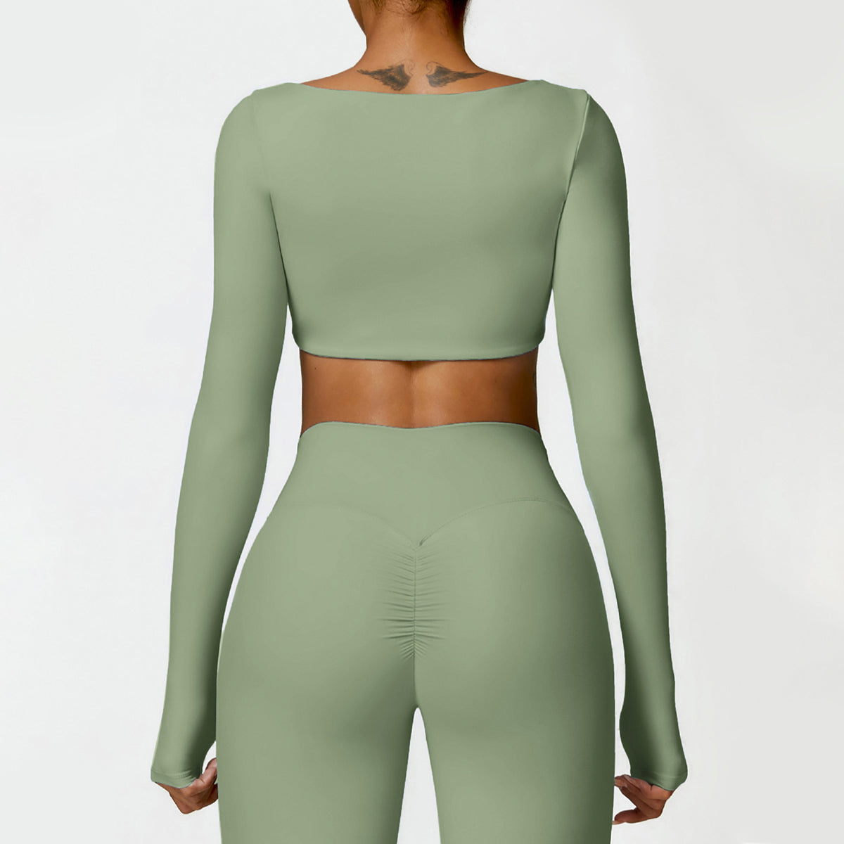 Long Sleeve Cropped Sports Top - Hutcheon