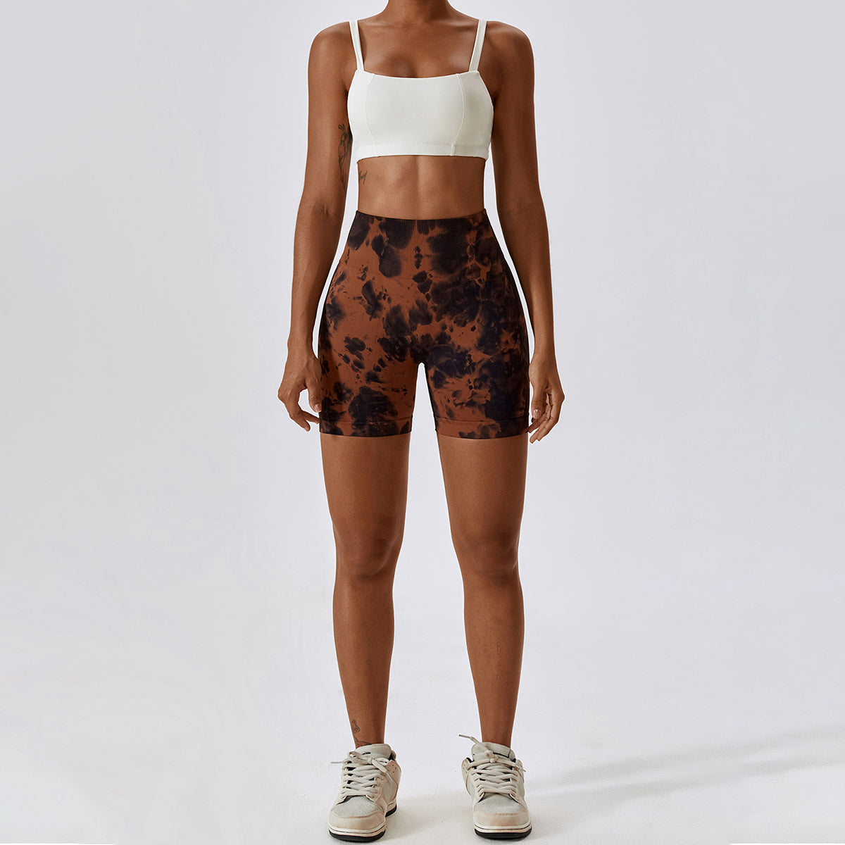 Tie-Dye Seamless High Waisted Shorts