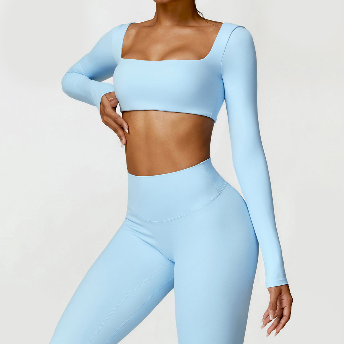 Long Sleeve Cropped Sports Top - Hutcheon