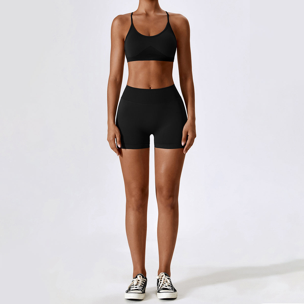 Seamless Backless Crisscross Sports Bra