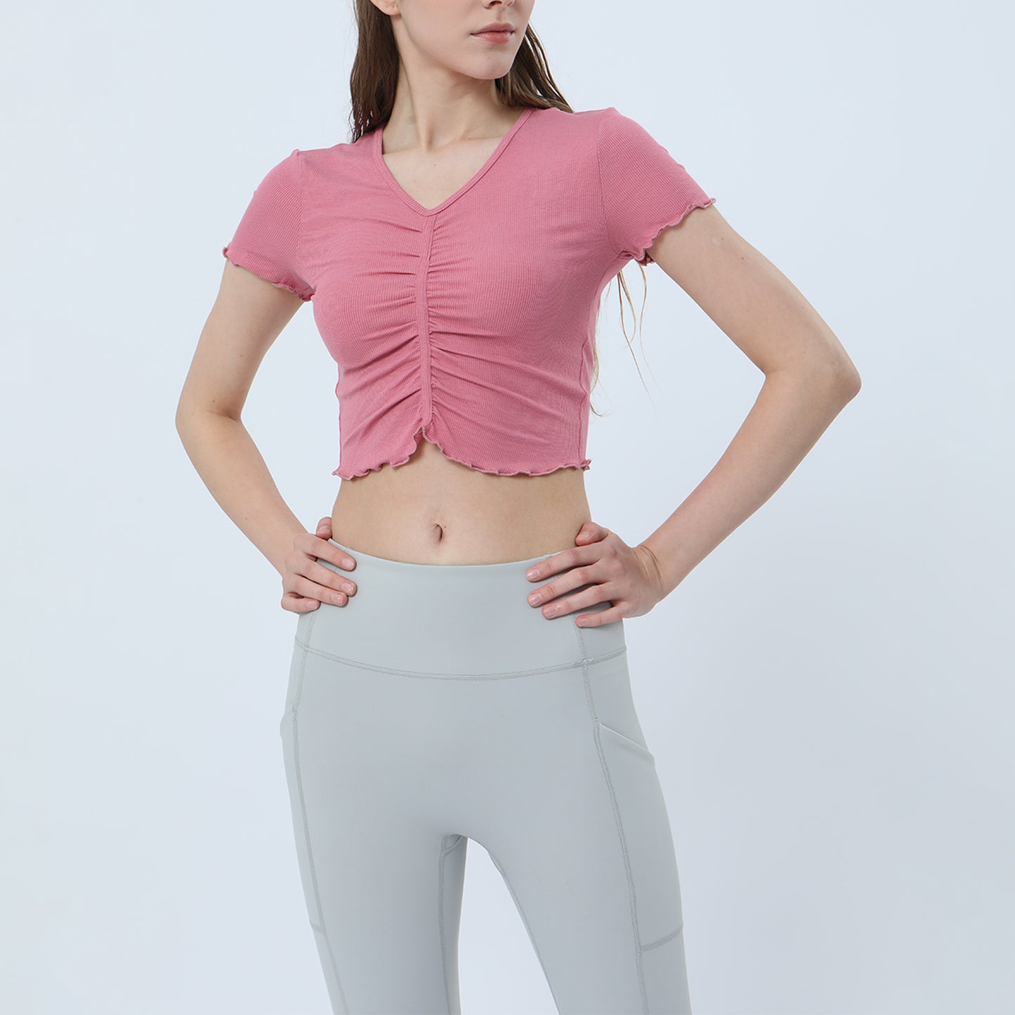 Ruched Yoga Sports Top