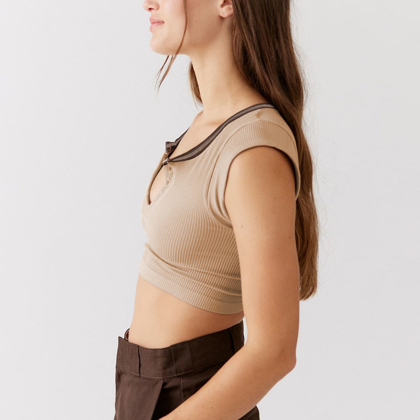 Cap Sleeve Cropped Top