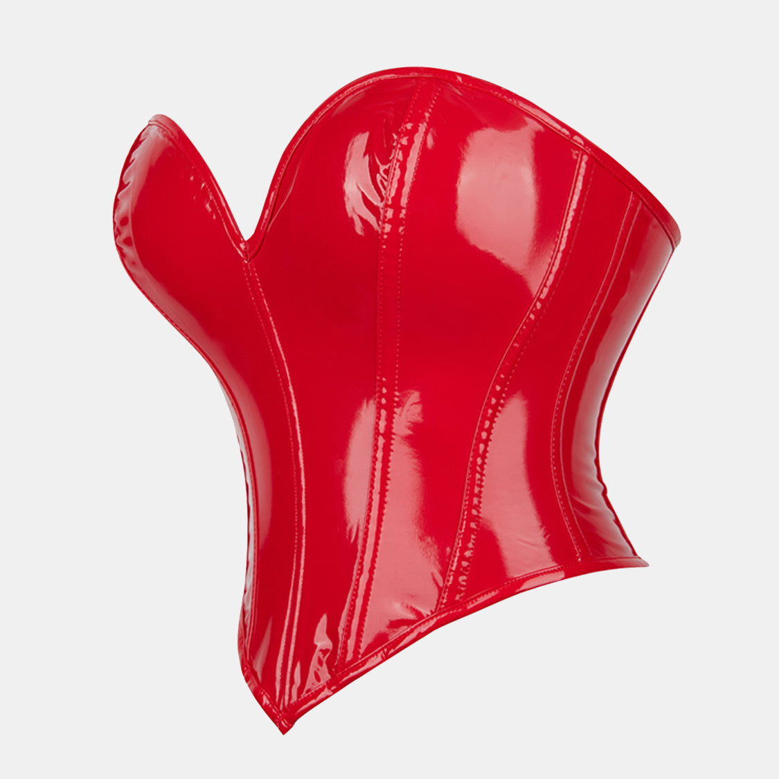 Red Leather Overbust Corset