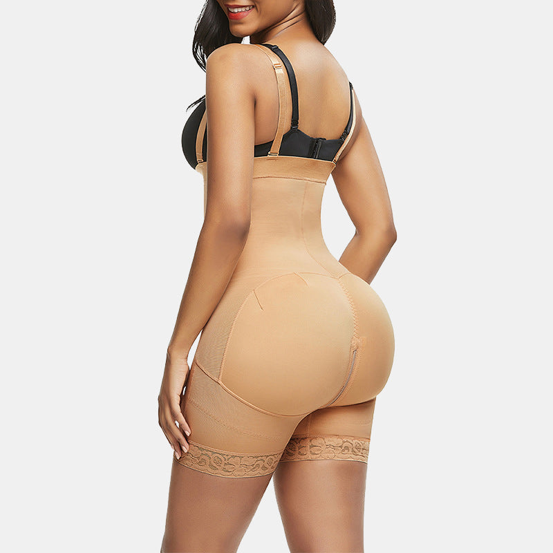 Tummy Control Butt Lifter Shaper & Sheer Mesh Shapewear Thong Bodysuit