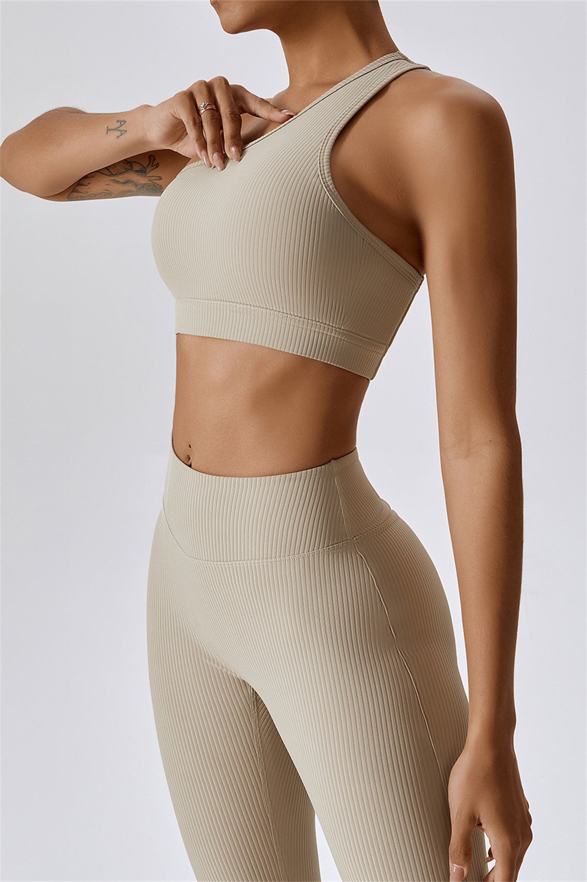 One Shoulder Asymmetric Sports Bra