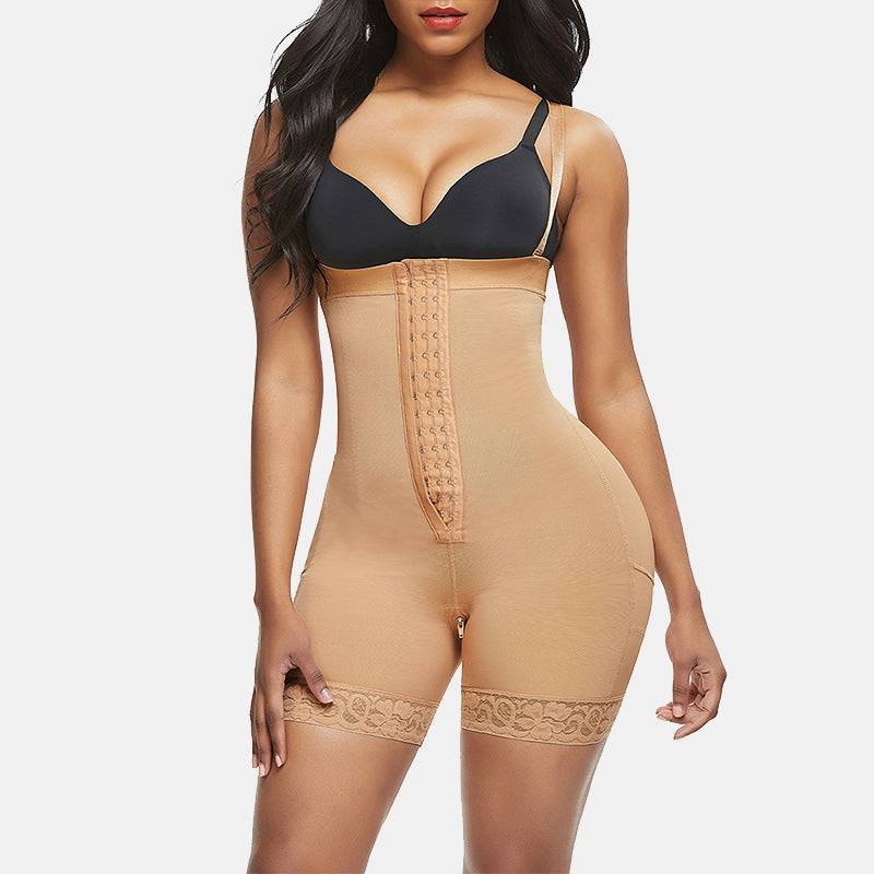 Tummy Control Butt Lifter Shaper & Sheer Mesh Shapewear Thong Bodysuit