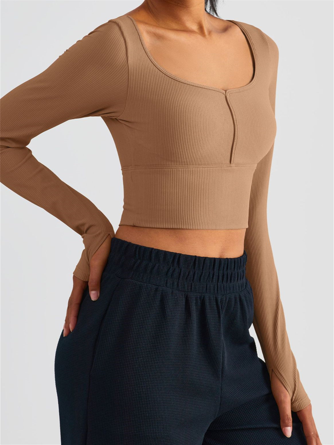 Long Sleeve Thumb Hole Yoga Top