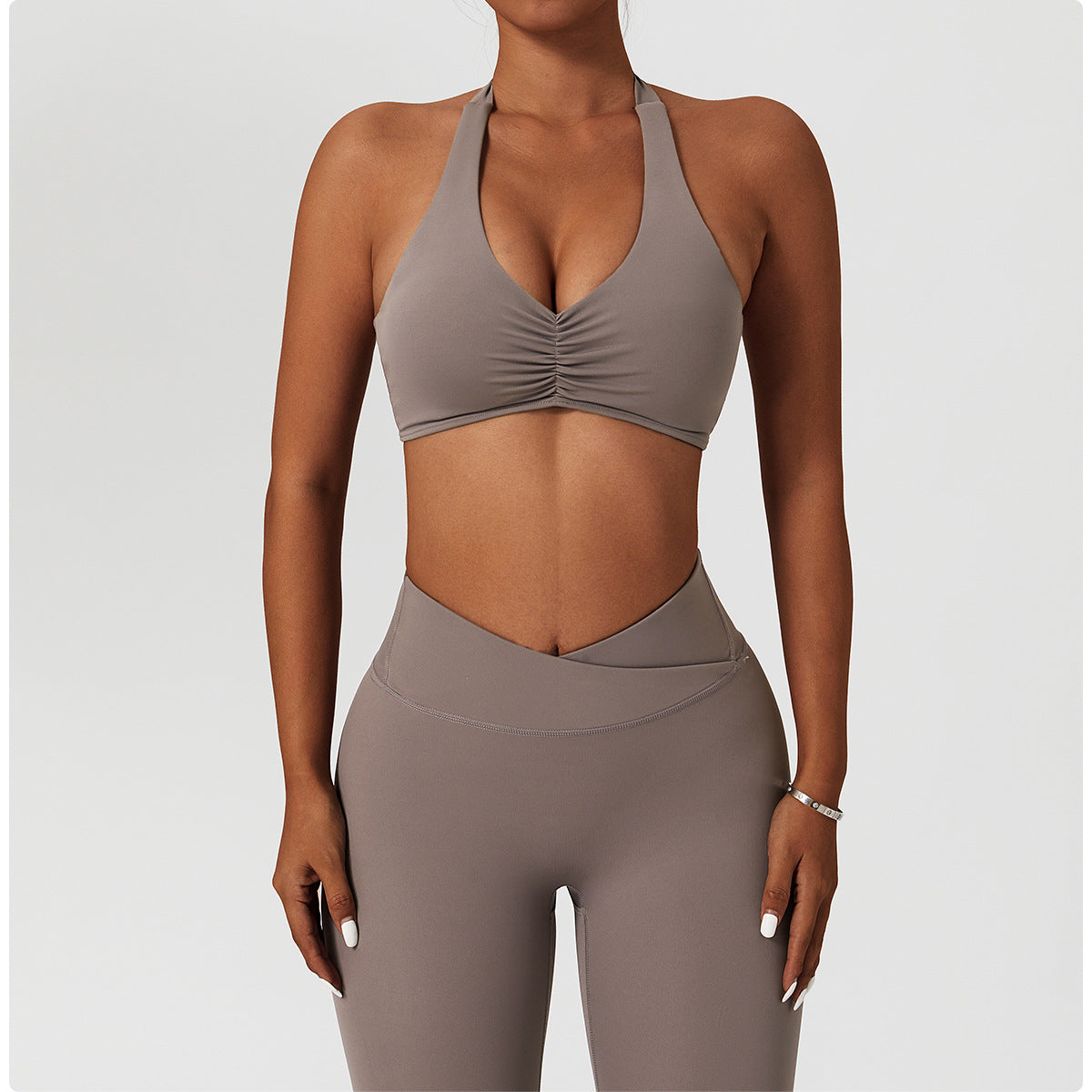 Halter Twisted Sports Bra