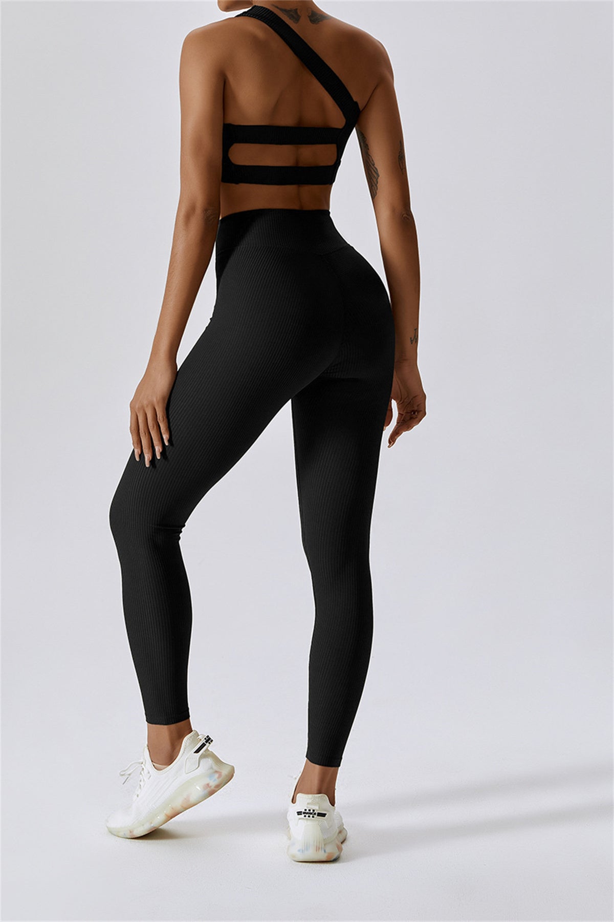 One Shoulder Asymmetric Sports Bra