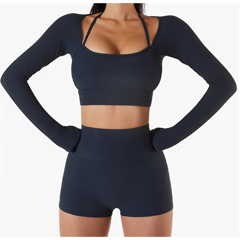 Halter Strap Cropped Sports Top