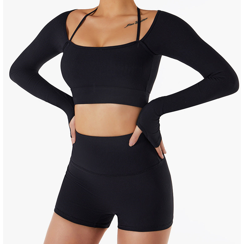 Halter Strap Cropped Sports Top