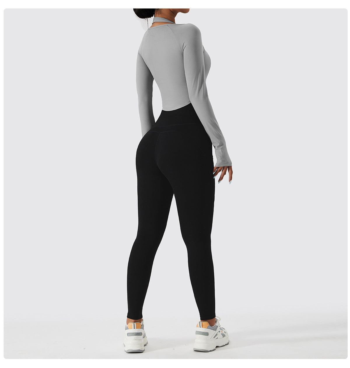 Halter Long Sleeve Sports Top