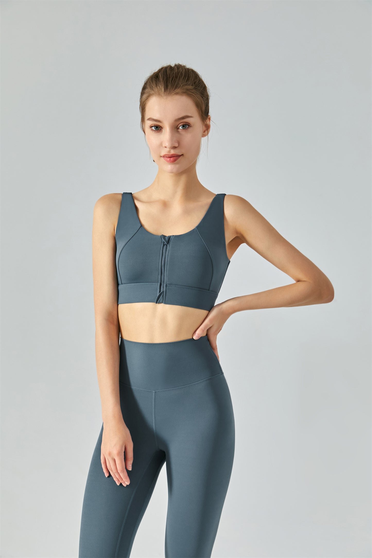 Zip Front Sports Bra