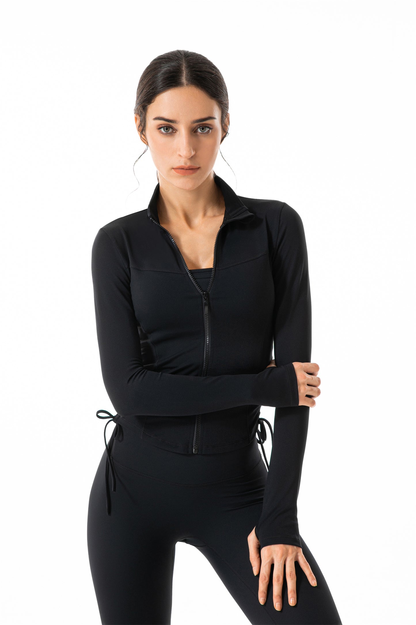 Stand Collar Full Zip Yoga Jacket