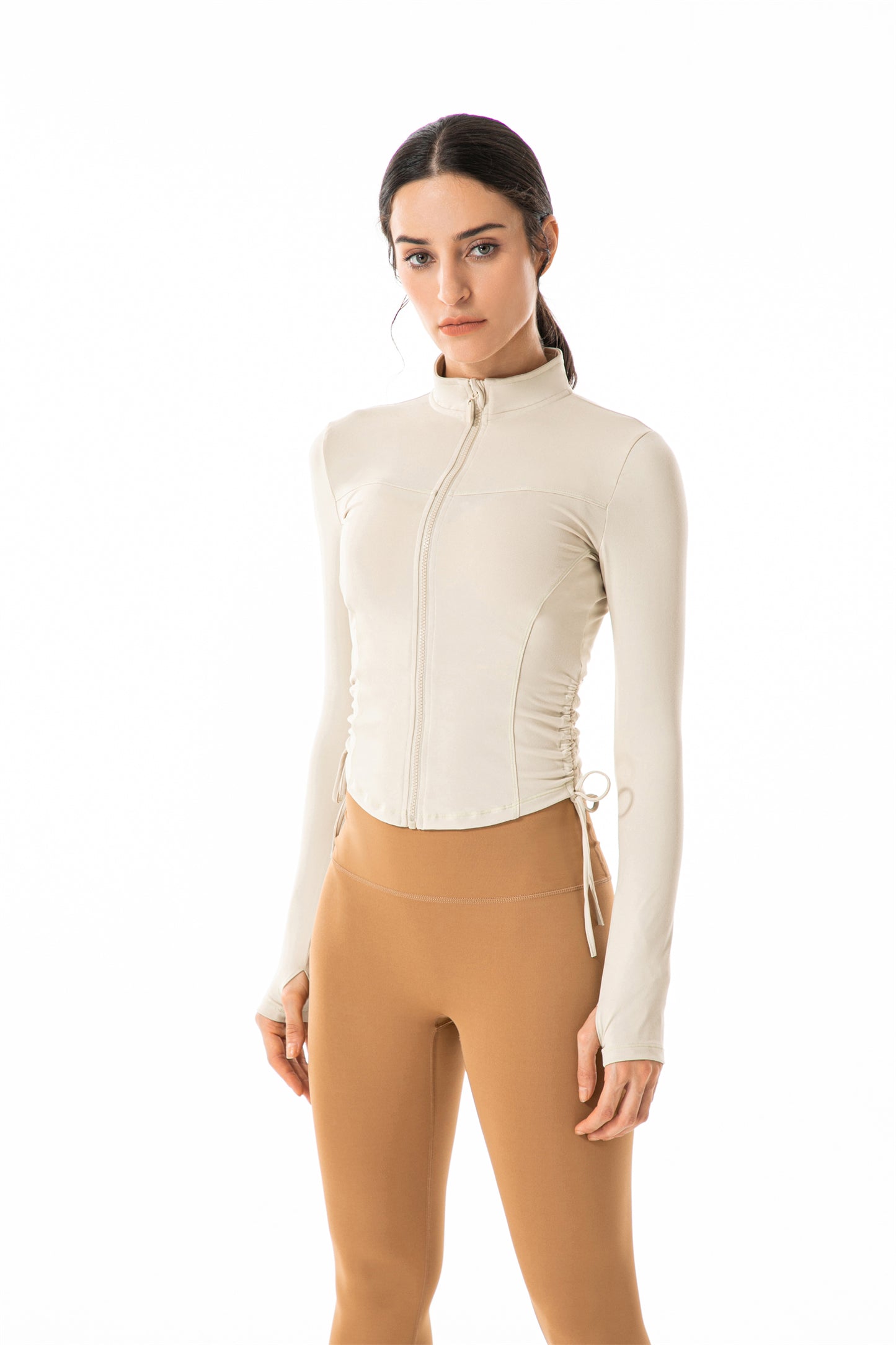 Stand Collar Full Zip Yoga Jacket