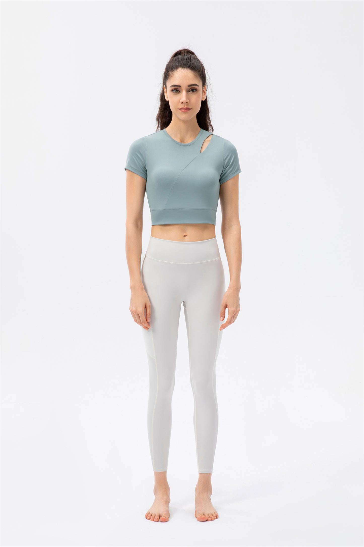 Cut Out Cropped Sports Top