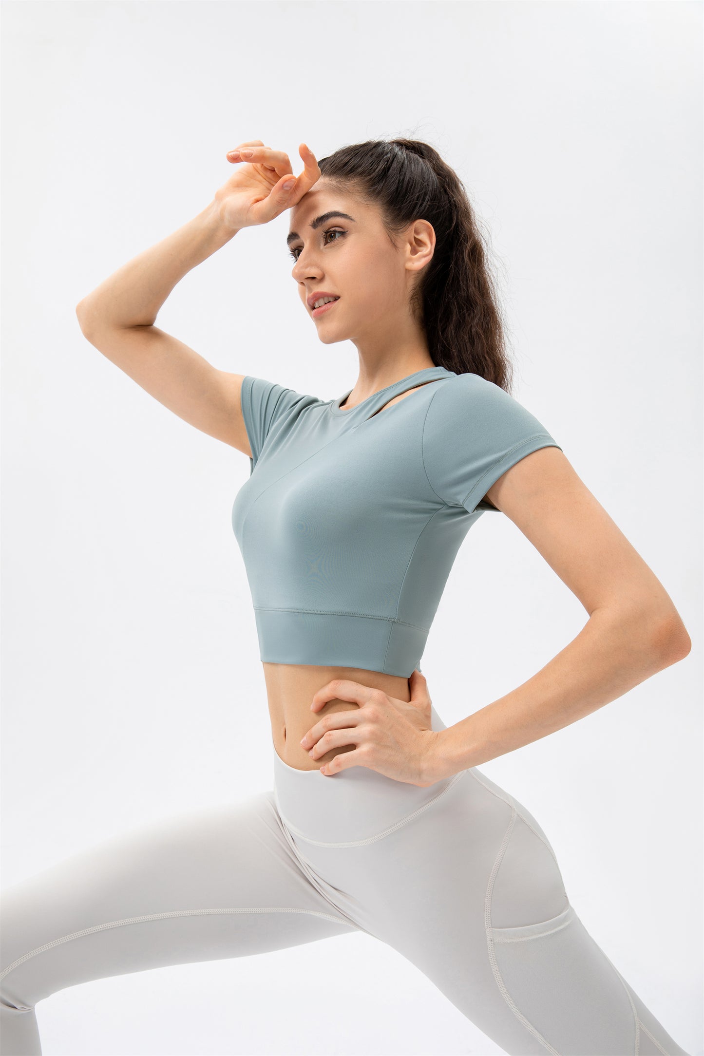 Cut Out Cropped Sports Top