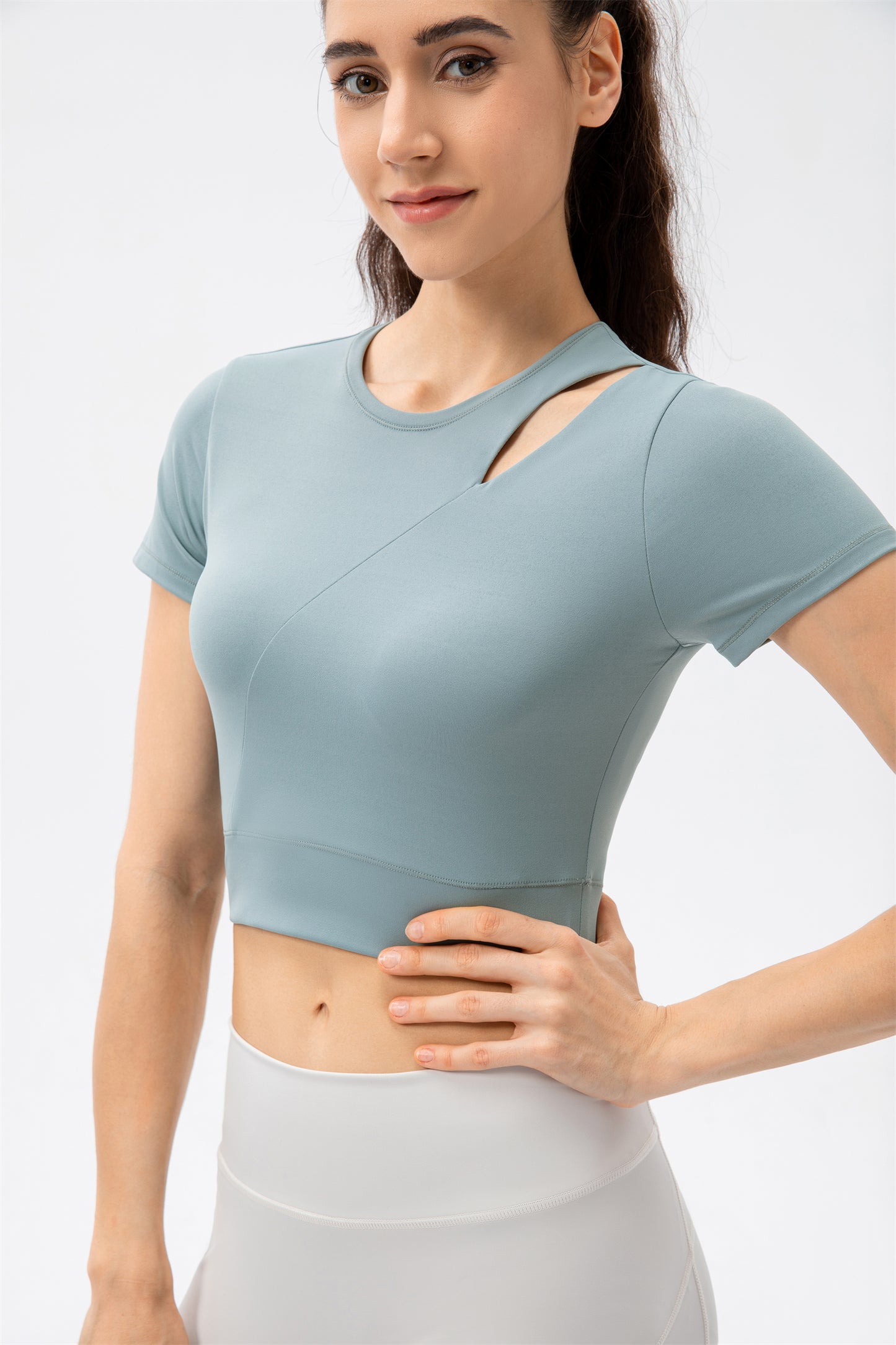 Cut Out Cropped Sports Top