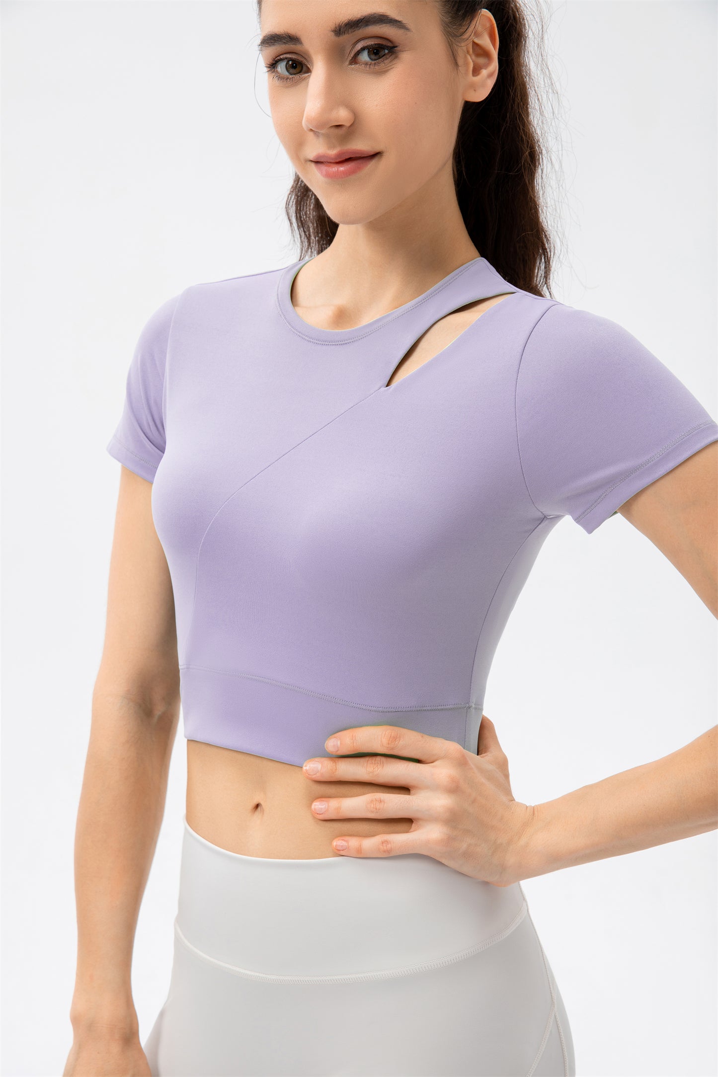 Cut Out Cropped Sports Top