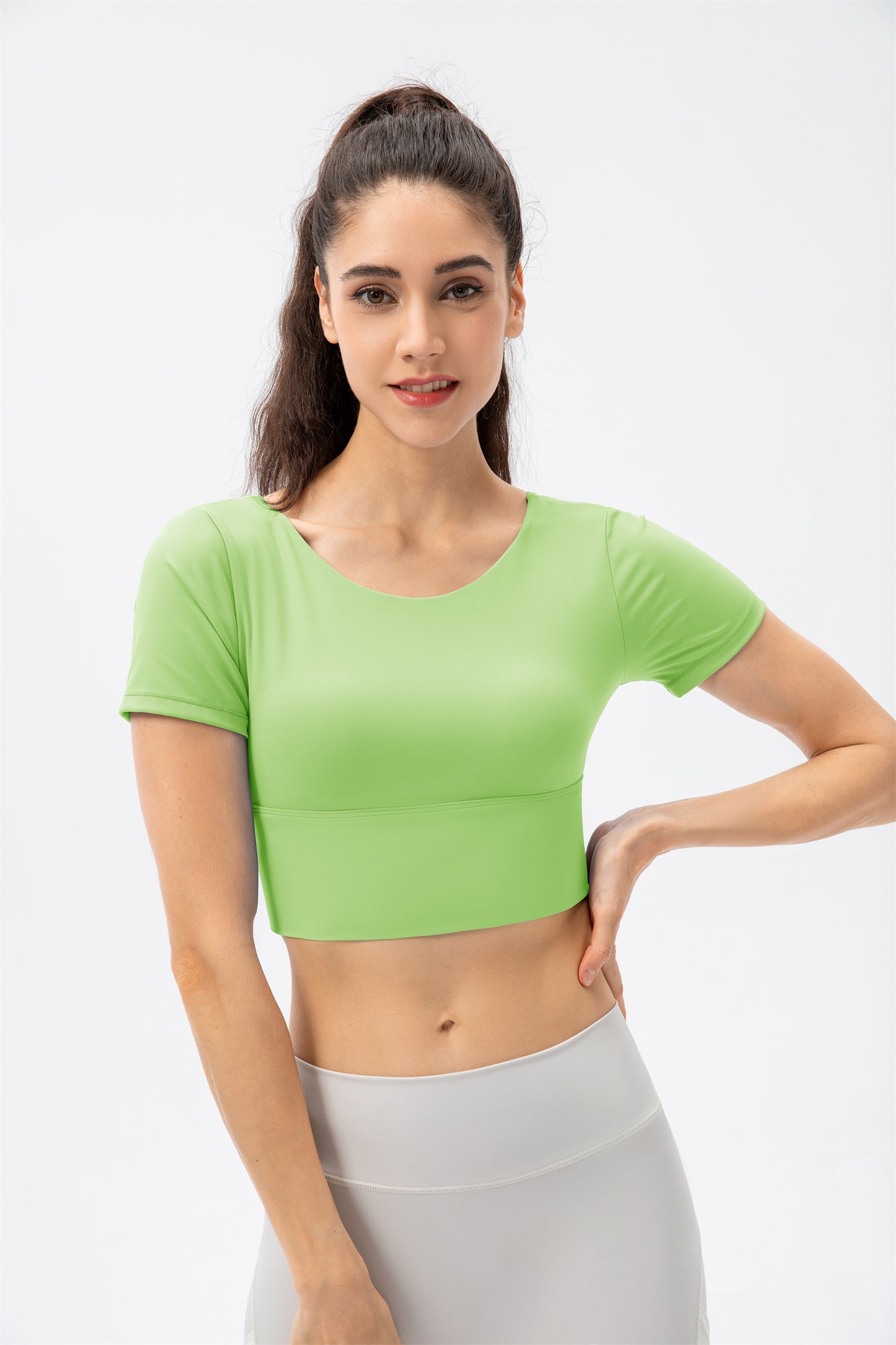 Backless Twisted Cropped Sports Top