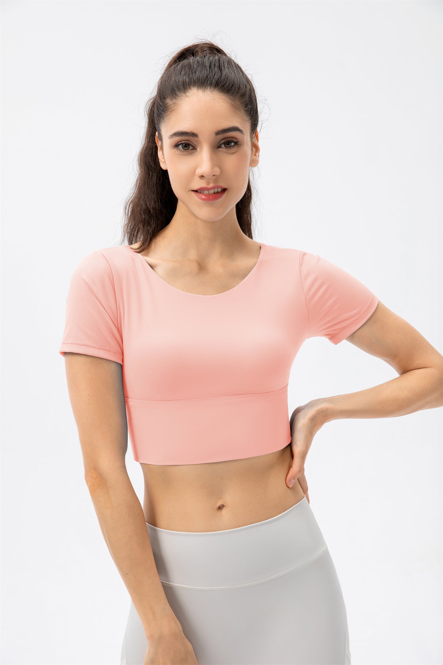 Backless Twisted Cropped Sports Top