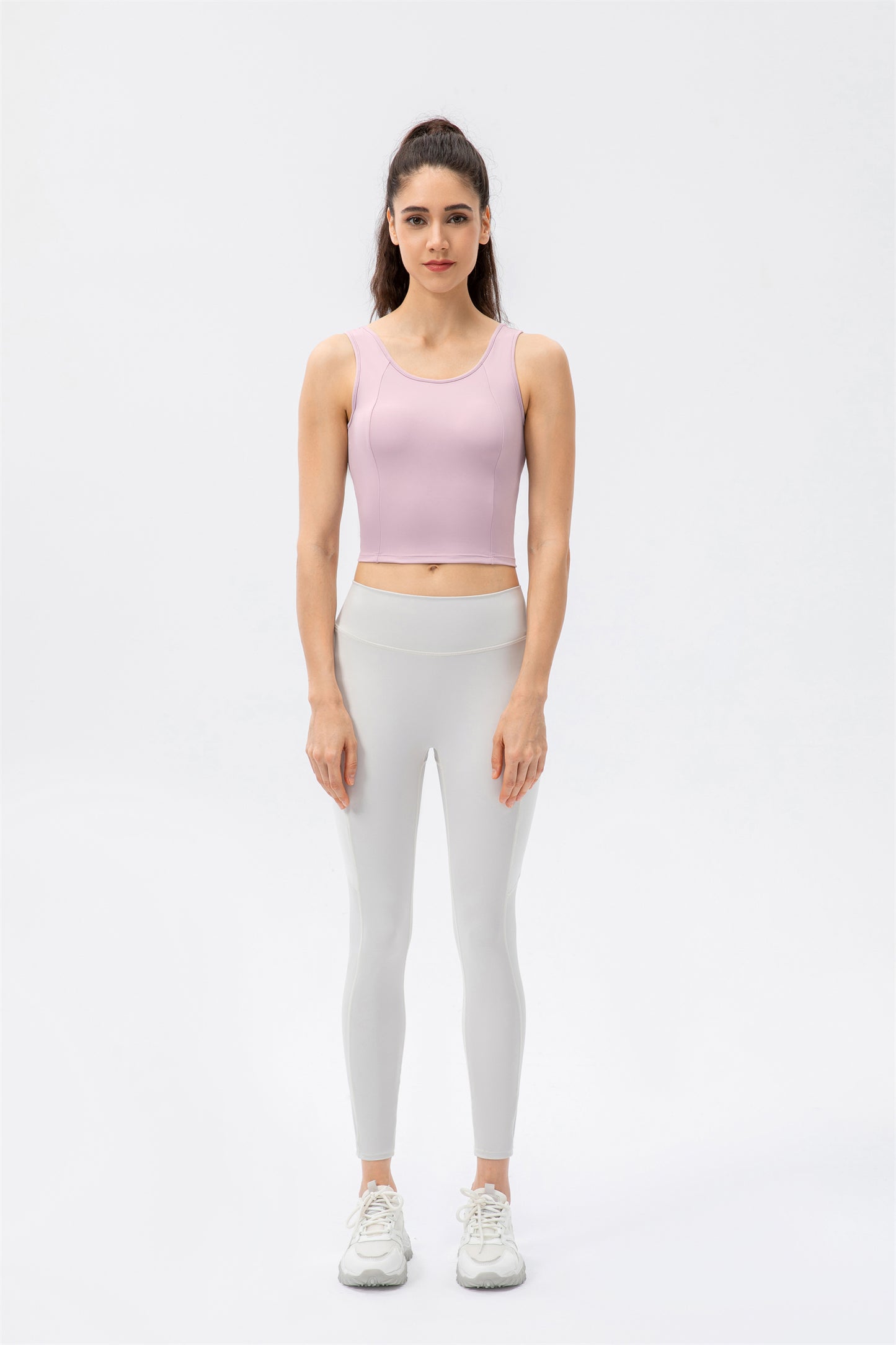 Round Neck Cropped Tank Top