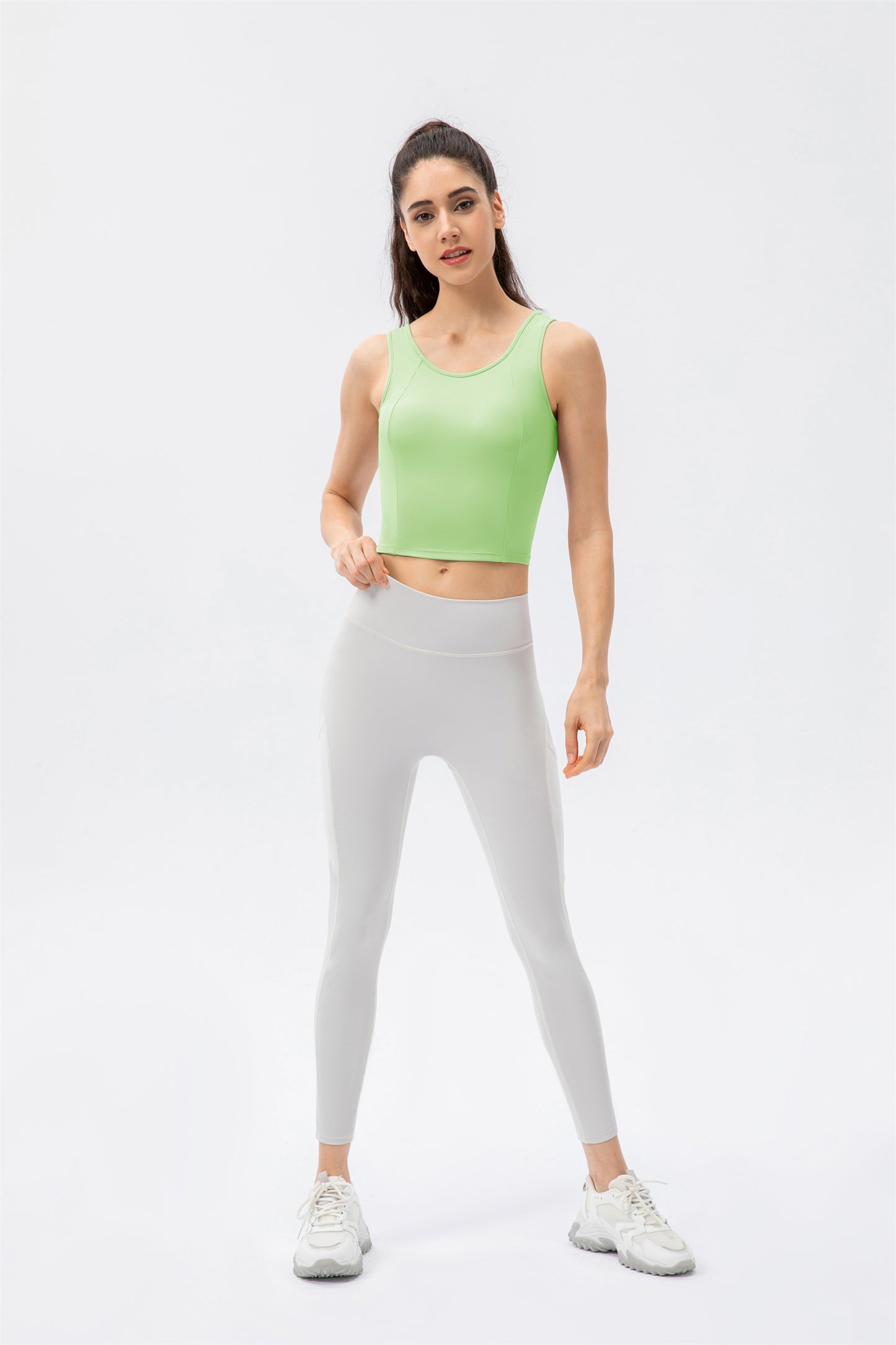 Round Neck Cropped Tank Top