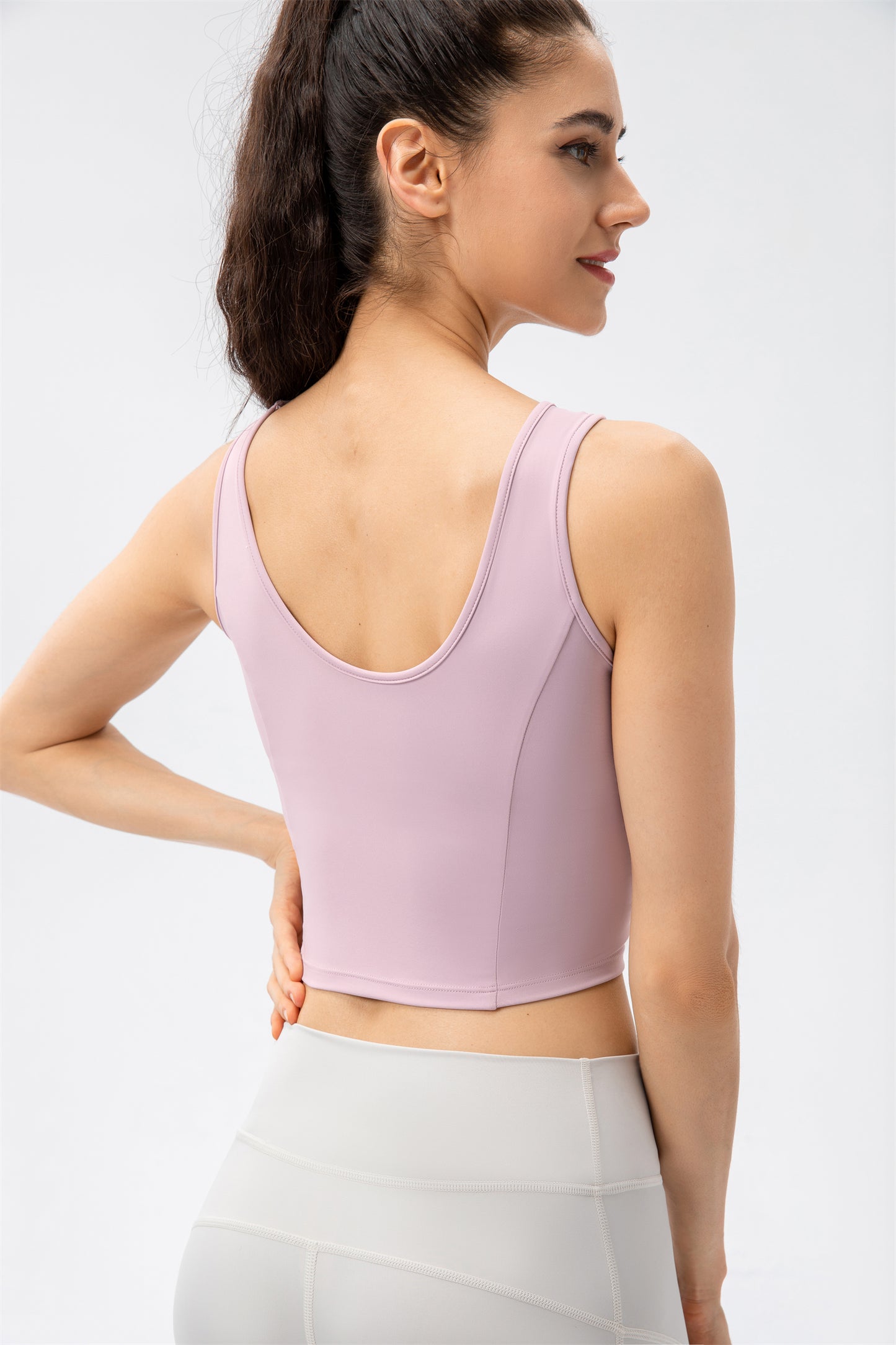 Round Neck Cropped Tank Top