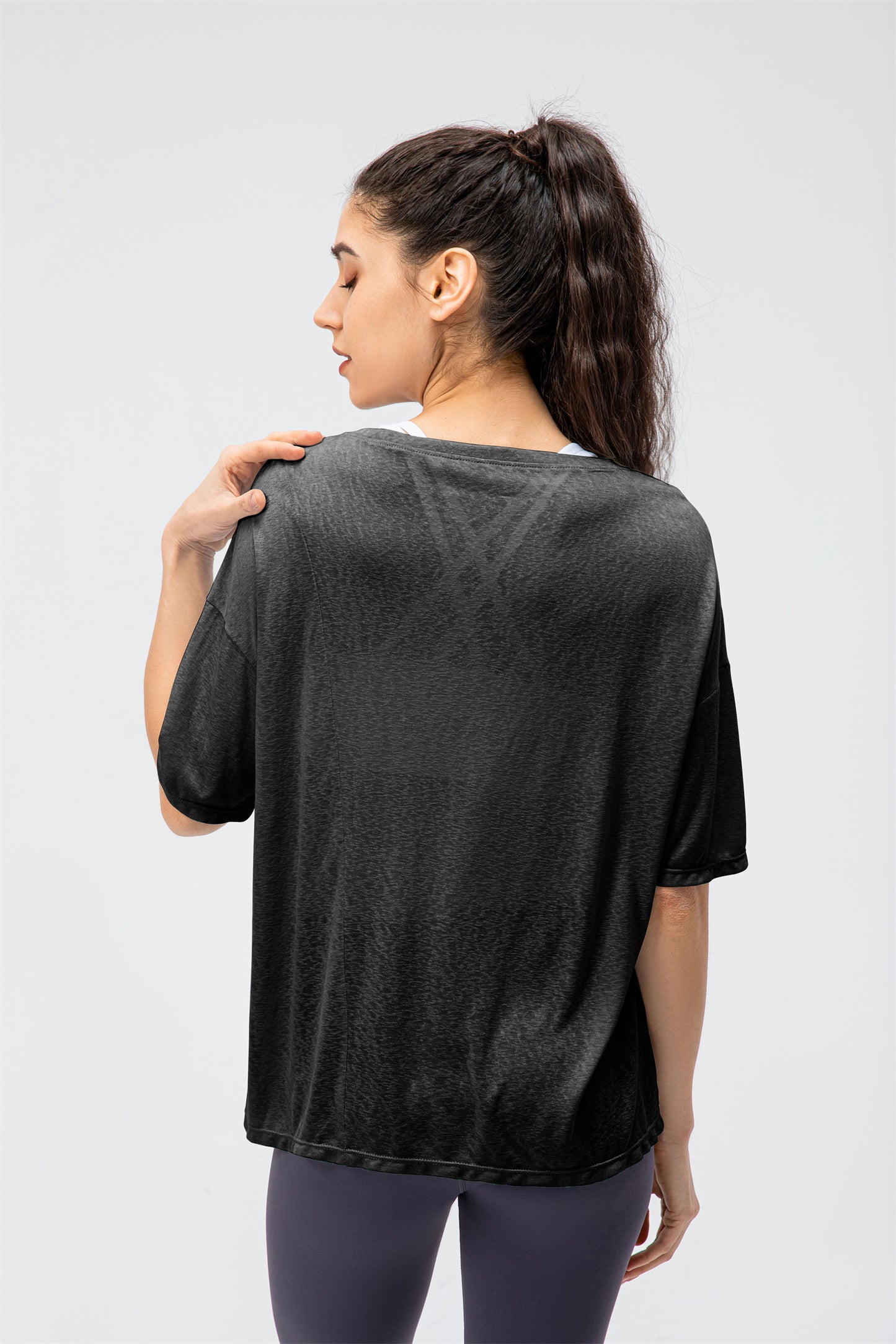 Crew Neck Slit Top