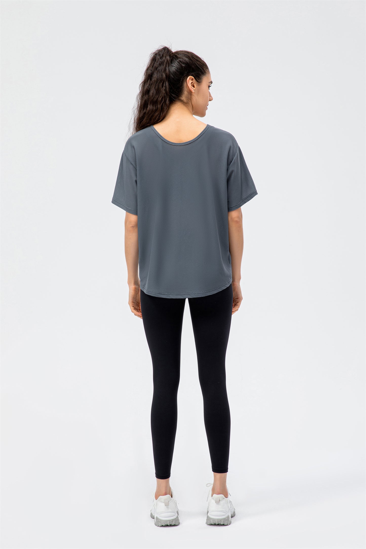 Loose Round Neck Sports Top