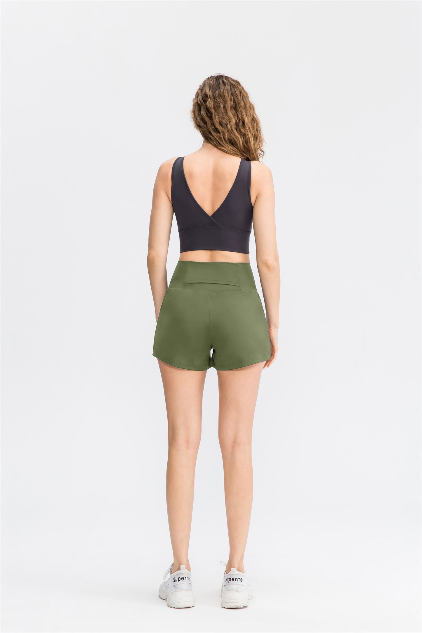 Back Pocket Plus Side Hidden Pocket 2-in-1 Sport Shorts