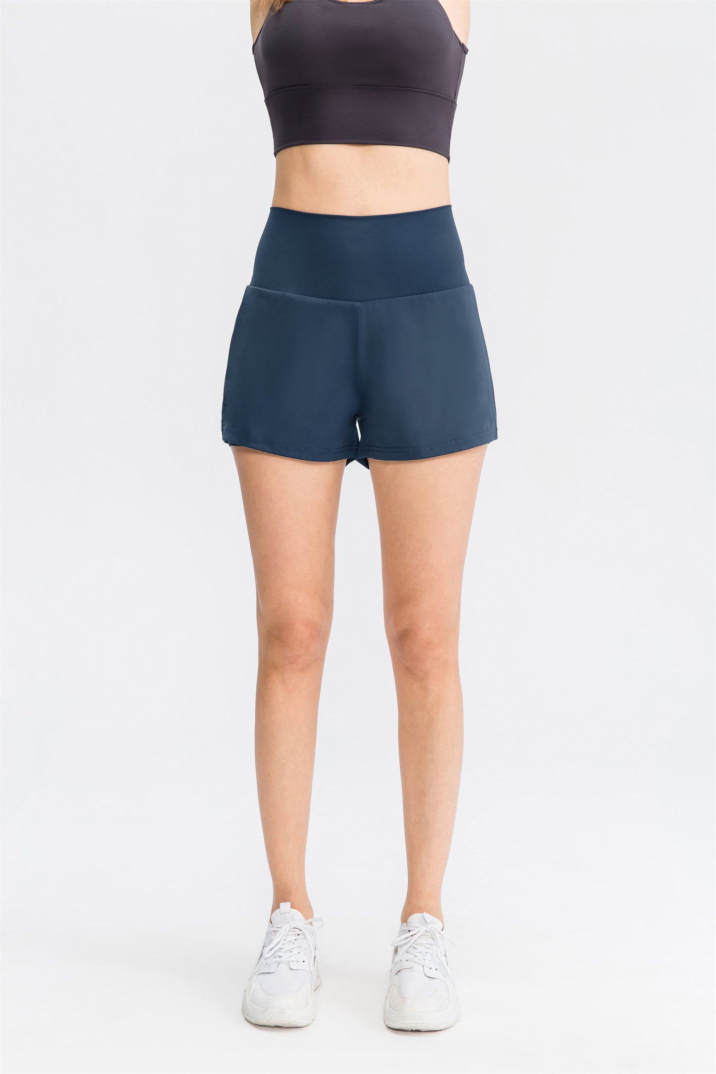 Back Pocket Plus Side Hidden Pocket 2-in-1 Sport Shorts