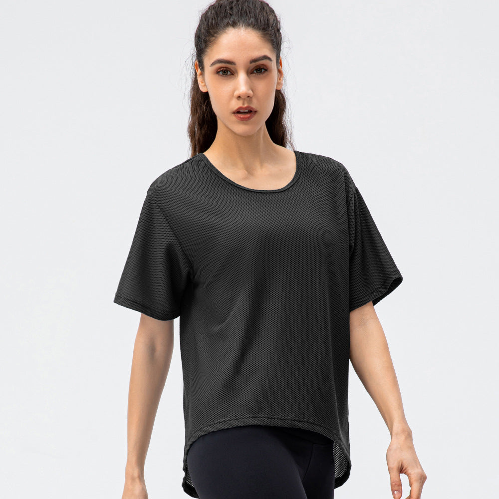 Loose Round Neck Sports Top