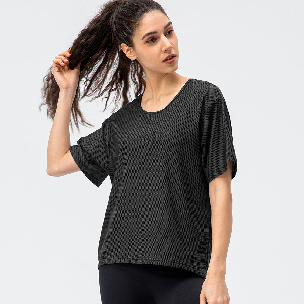 Loose Round Neck Sports Top