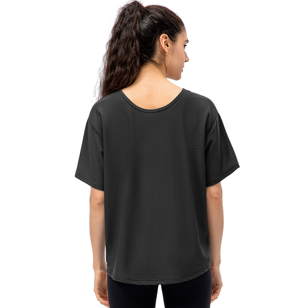 Loose Round Neck Sports Top